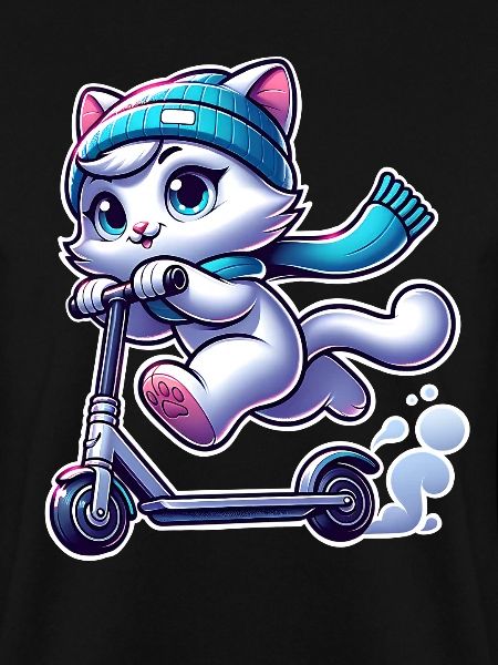E-Scooter E-Roller Tretroller Katze