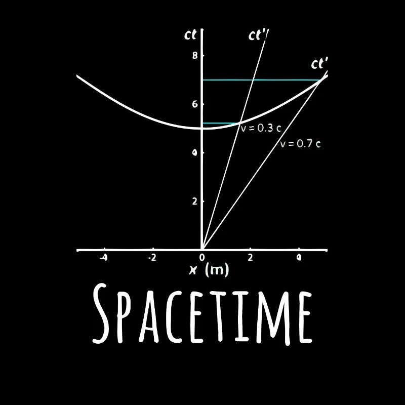 Physik Spacetime lustiges Nerd Shirt