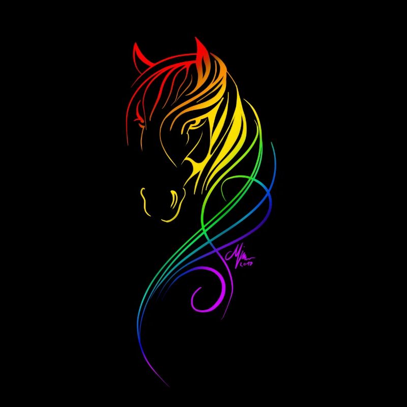 Ein Wundervolles Regenbogen Pferd