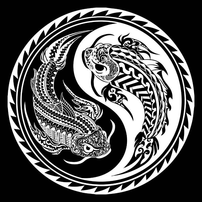 Koi Carp Maori Polynesian Tattoo