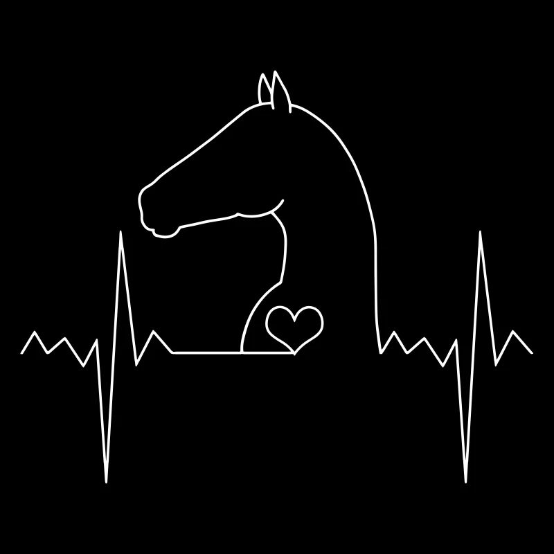 Herzfrequenz Pferd Heartbeat Horse Geschenk