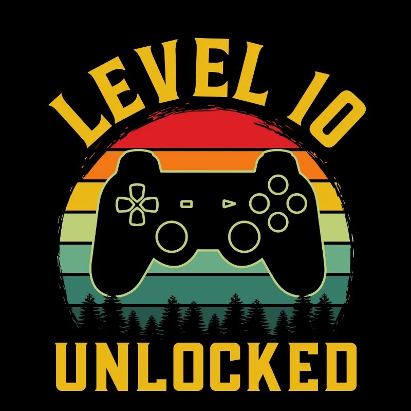 Level 10 unlocked t-shirt level 10 complete