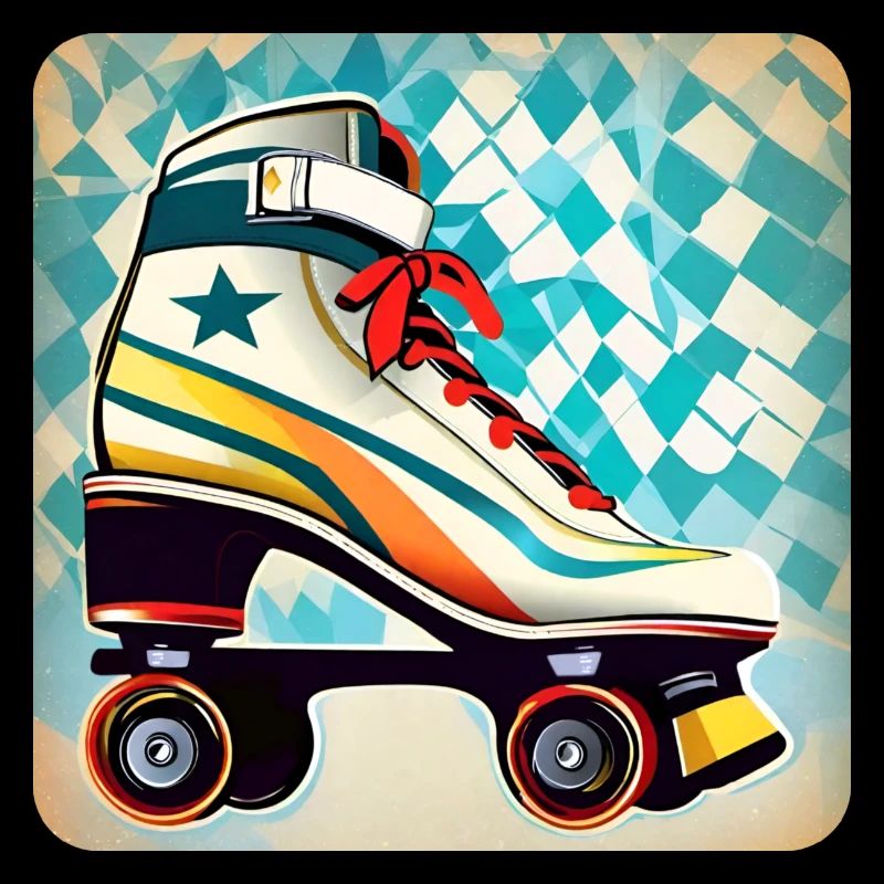 Bunter Disco Rollschuhe Retro Style