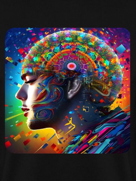 Cooles buntes Psychedelisches Motiv