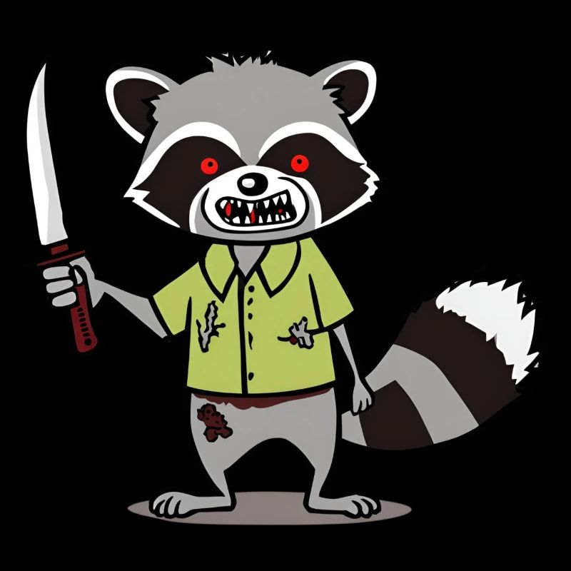 Halloween Zombie Waschbär Geschenk