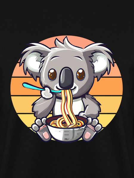 Koala isst Ramen Nudeln