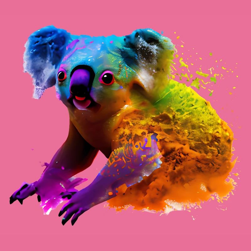 Koala dans l’explosion de couleurs