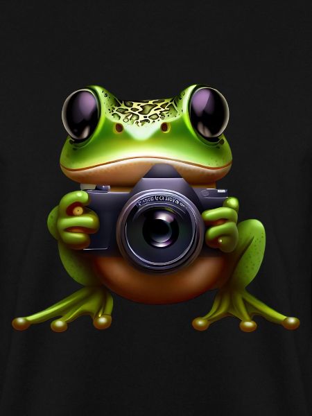 Frosch Fotograf im Einsatz