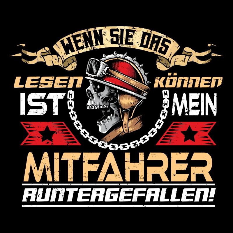 Motorrad Mitfahrer Runtergefallen