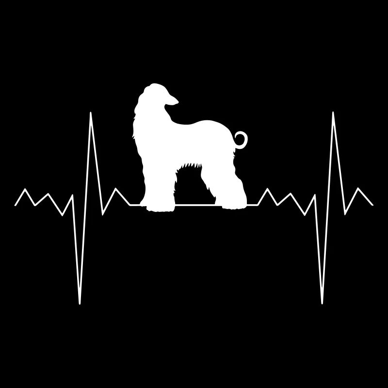 Herzfrequenz Herzschlag Afghane Windhund Geschenk