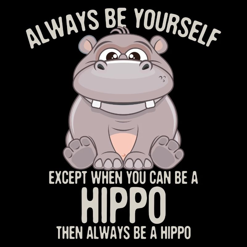 Nieldpferd Be yourself Geschenk Tier Lustig Witz