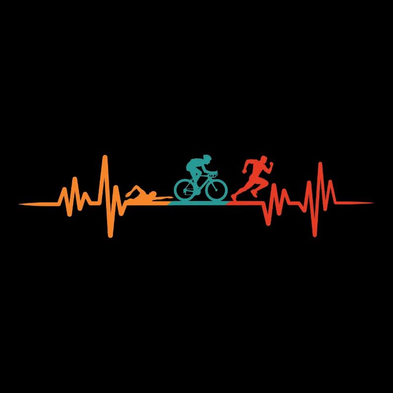 Triathlon retro herzschlag triathlete triathletin