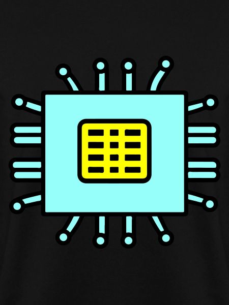 Digital Computer Chip Icon