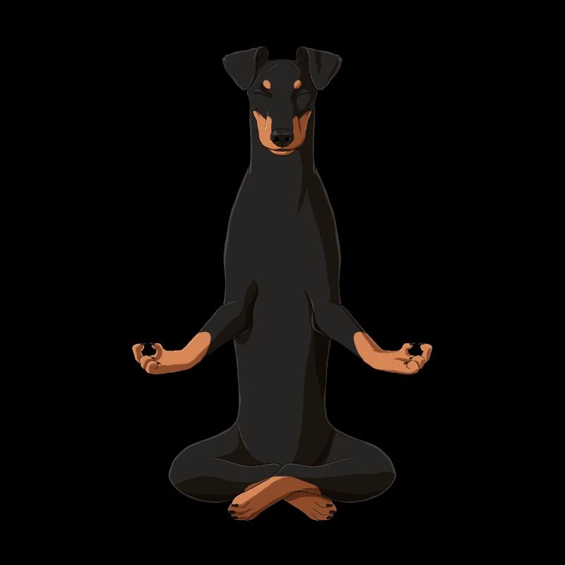 Meditating Manchester Terrier Dog