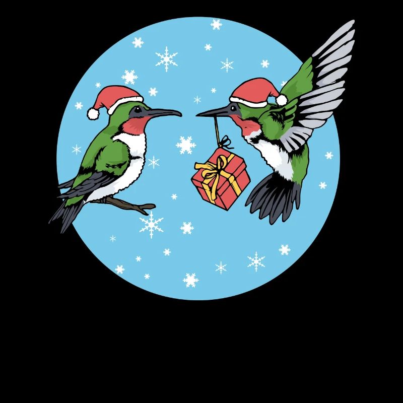 Weihnachten Kolibri Geschenk Tshirt Vogel Fan