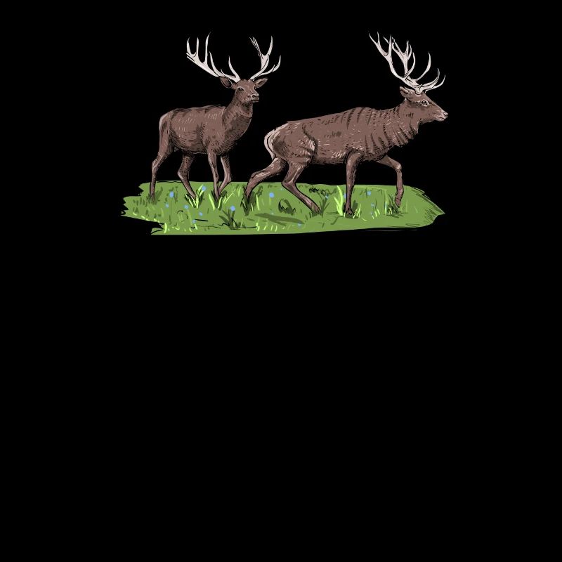 Cerf i cerf rouge bois de chasse motif pour