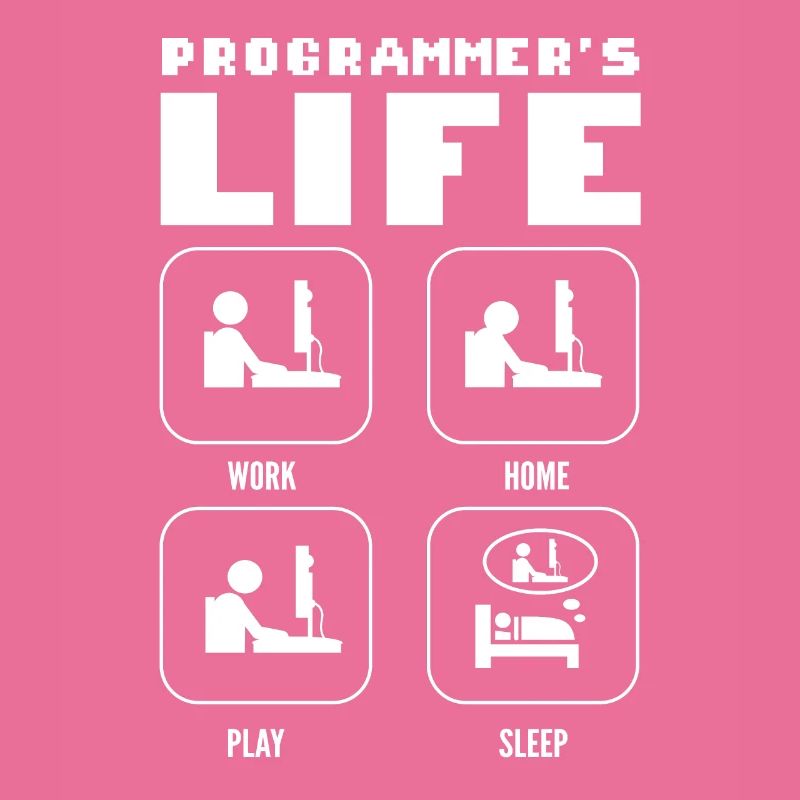 La vie des programmeurs. Travail à domicile Jeu Programmation du sommeil