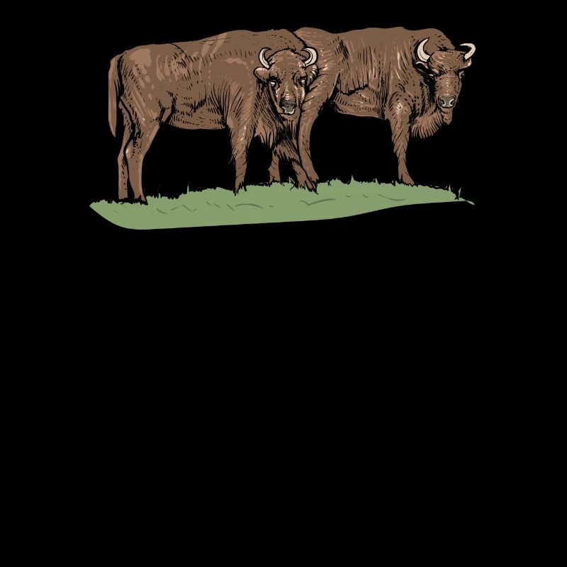 Bison I Bison Motif de bovins sauvages avec buffle et veau