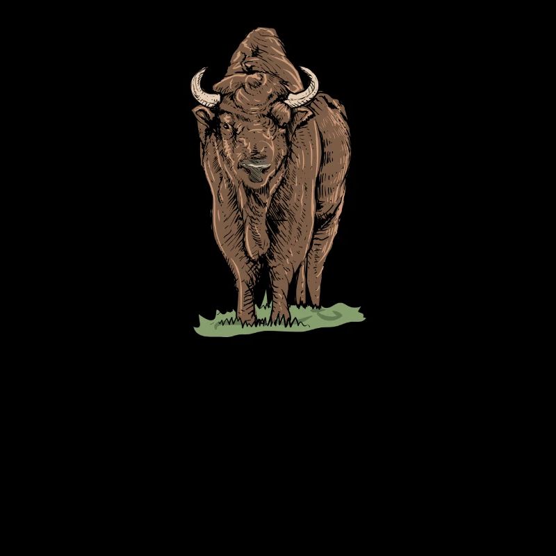 Bison I Bison Motif de bovins sauvages avec buffle et veau