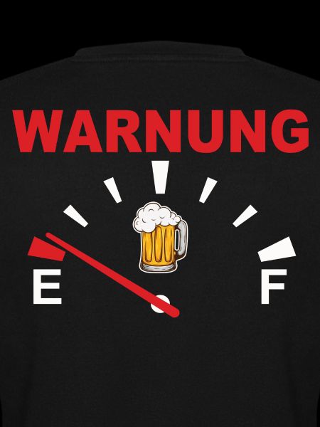 Warnung mit Bierglas Motiv