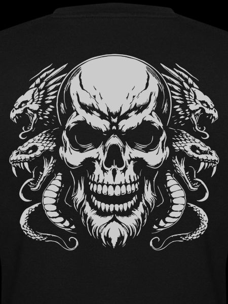 Totenkopf mit Schlangenring