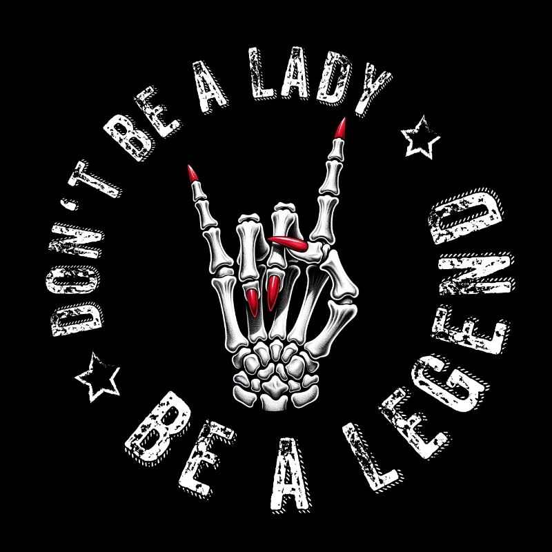 Devils Horns Metal Don't Be A Lady Festival Saying