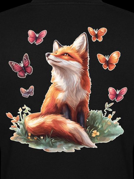 Fox with butterflies