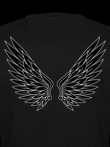 Black White Pair of Wings