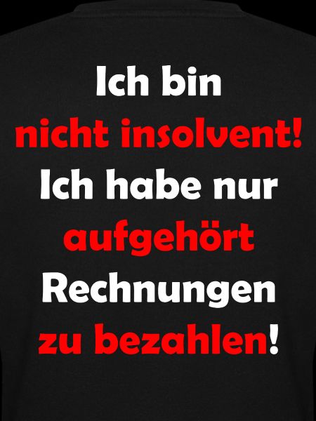 Ich bin nicht insolvent