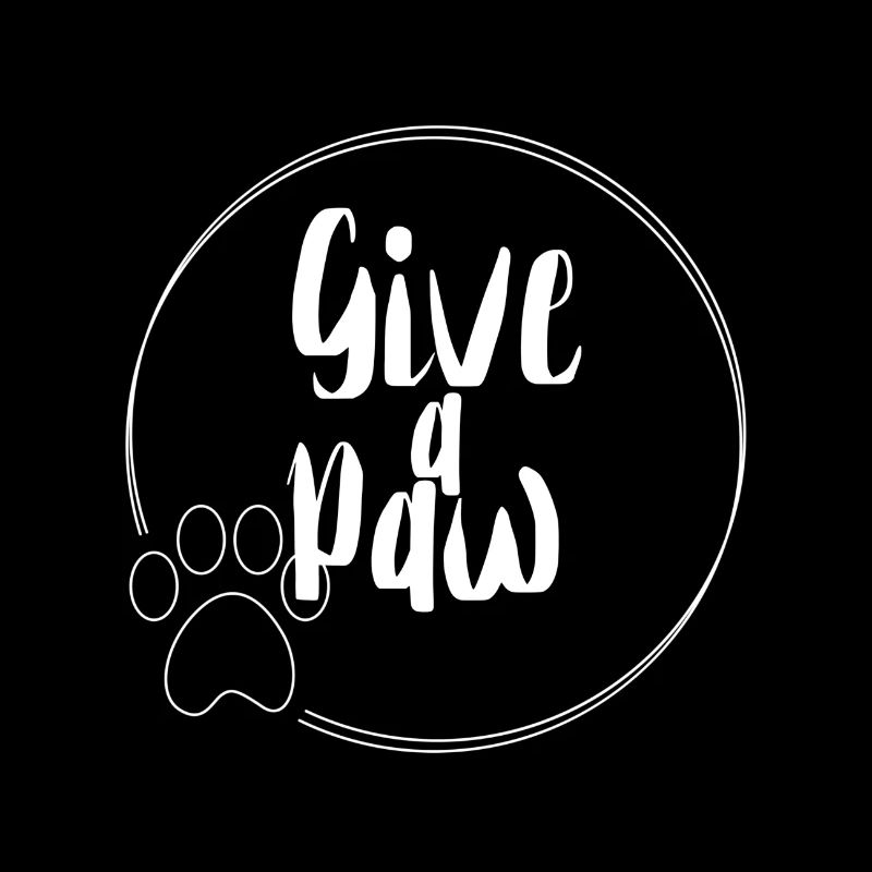 Give a Paw weiß
