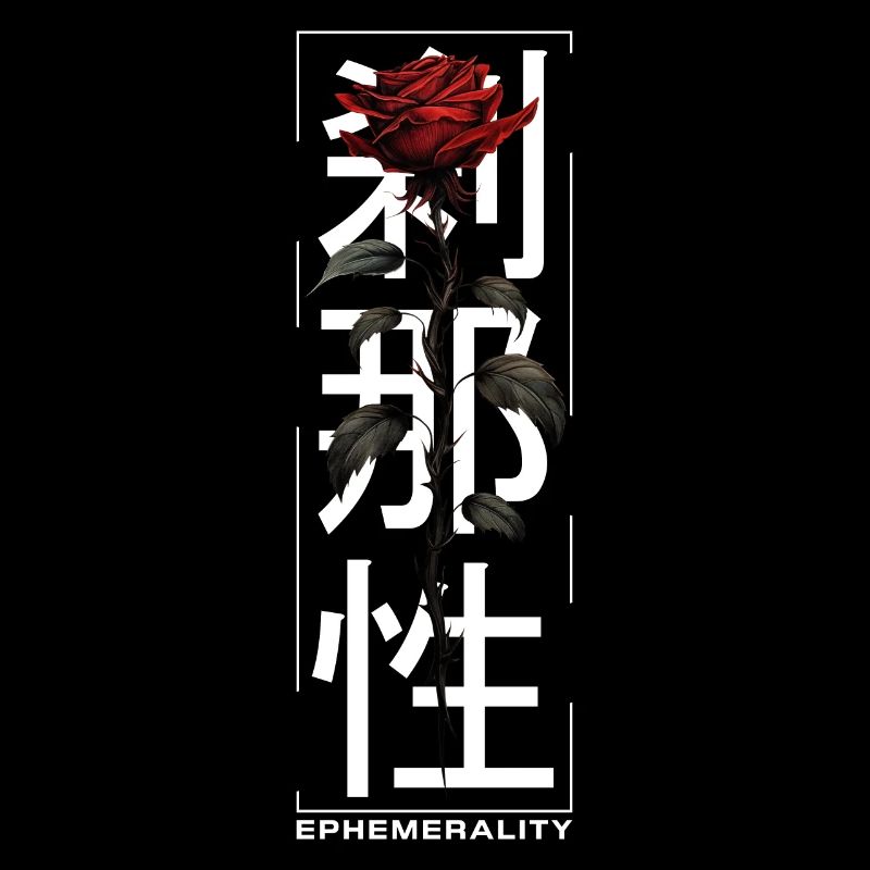Ephemerality Rose Japanese Font Soft Grunge