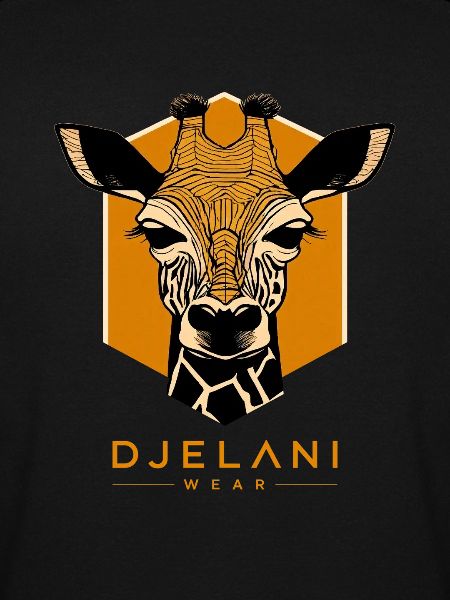 Geometric Giraffe in Ochre