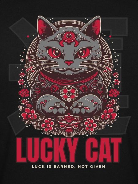 Lucky Cat Maneki Neko Red