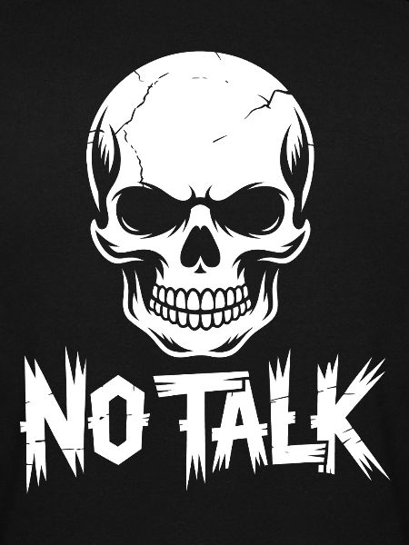No Talk Skull Graphic