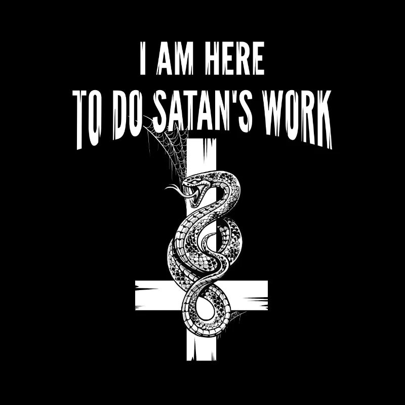 Inverted cross with snake
