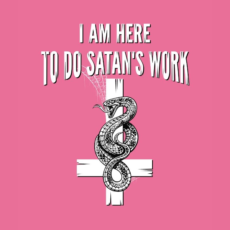 Croix inversée avec serpent