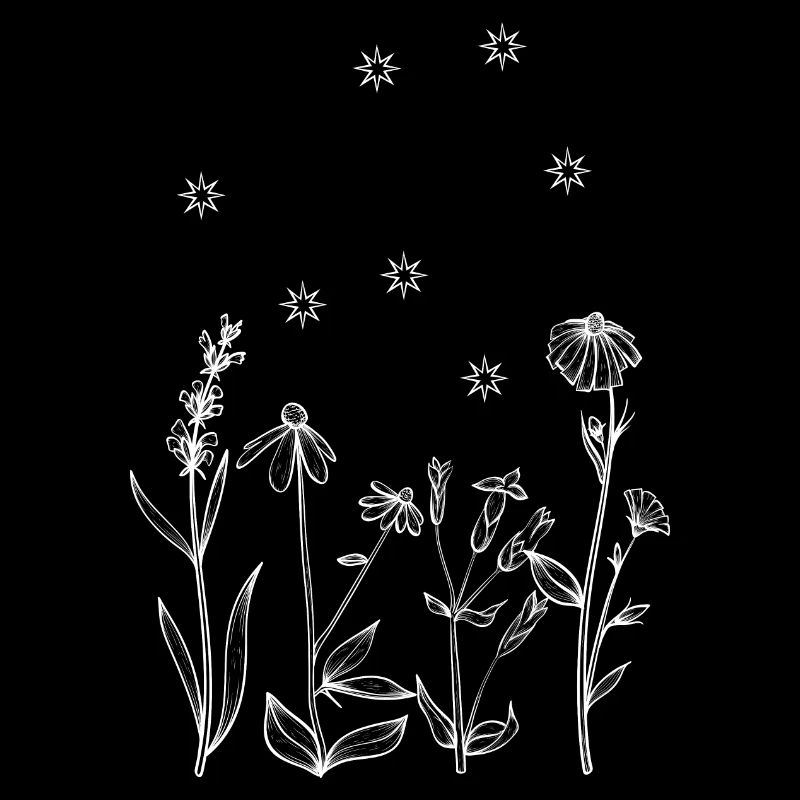 Des fleurs réalistes dessin blanc