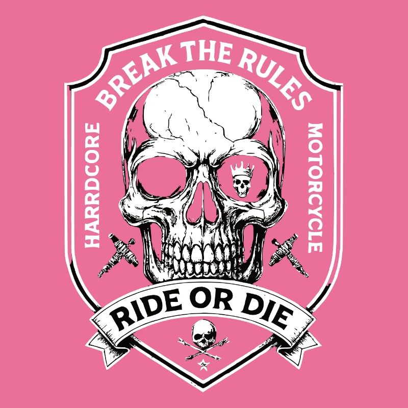 Motorradfahrer Biker Chopper Break The Rules 