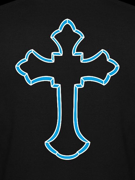 Neon Cross Silhouette