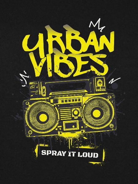 Urban Vibes – Gesprühter Boombox