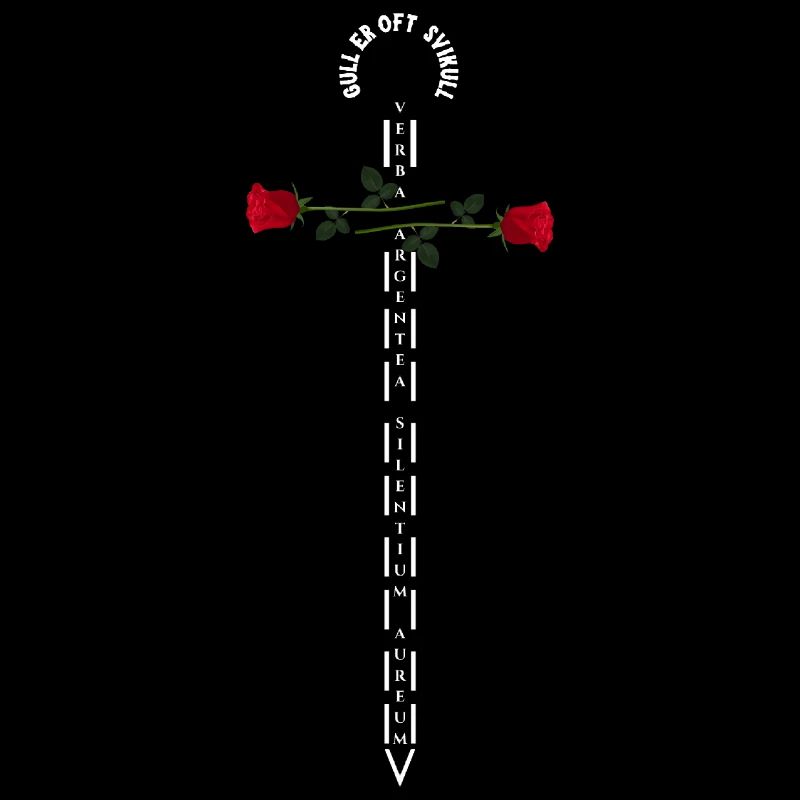 Ange avec des roses et une croix sur le fond du texte
