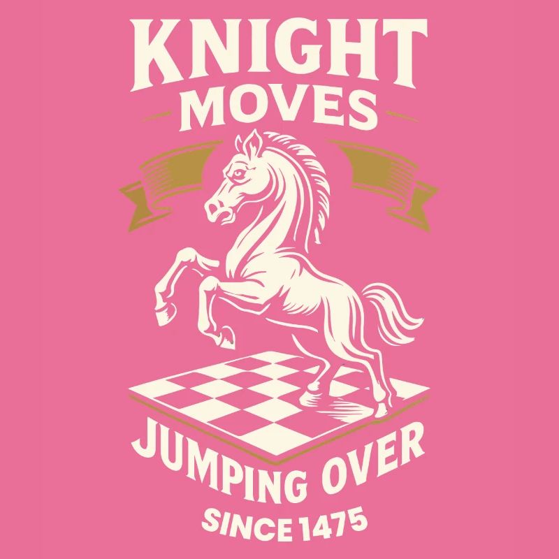 Le cavalier se déplace et saute par-dessus le joueur d’échecs