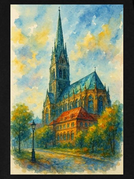 Église gothique de style impressionniste