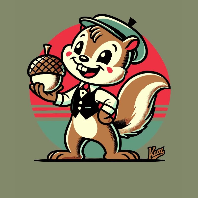 Eichhörnchen mit Haselnuss