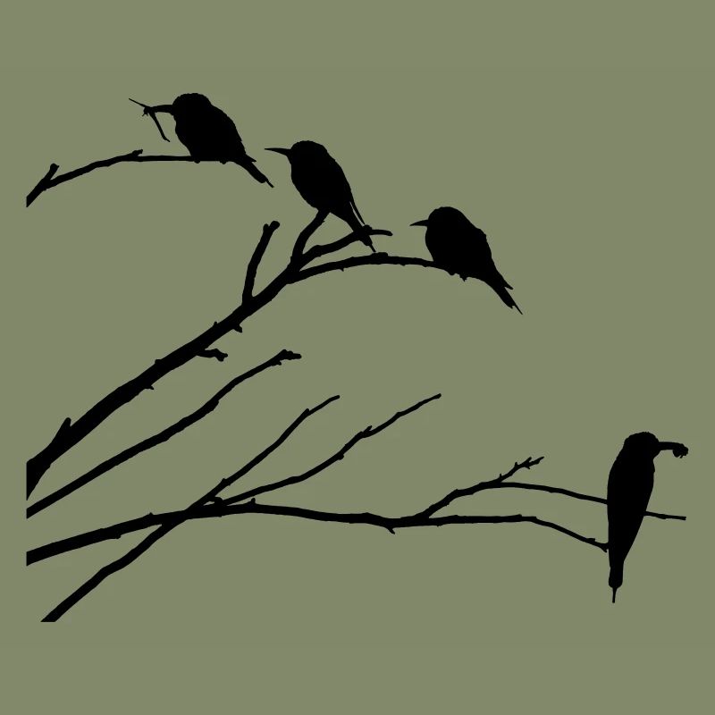 Birds on branch