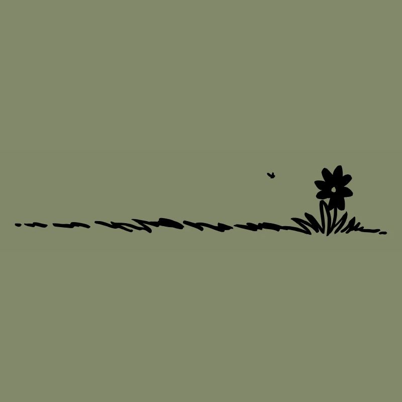 Cartoon Flower on grass
