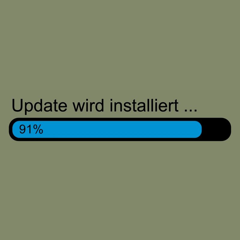 Update wird installiert .. Ladebalken 91%