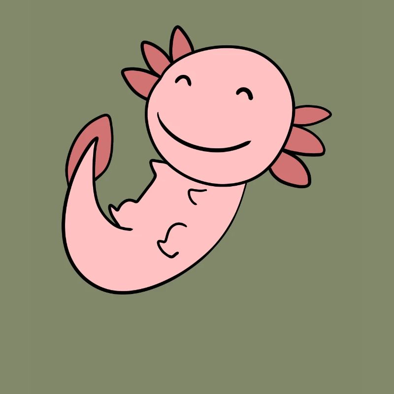Süßes Axolotl Rosa