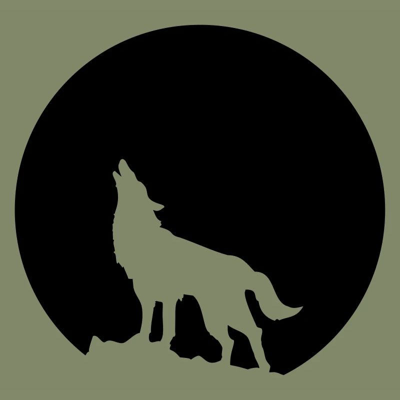 Wolf Howling Moon