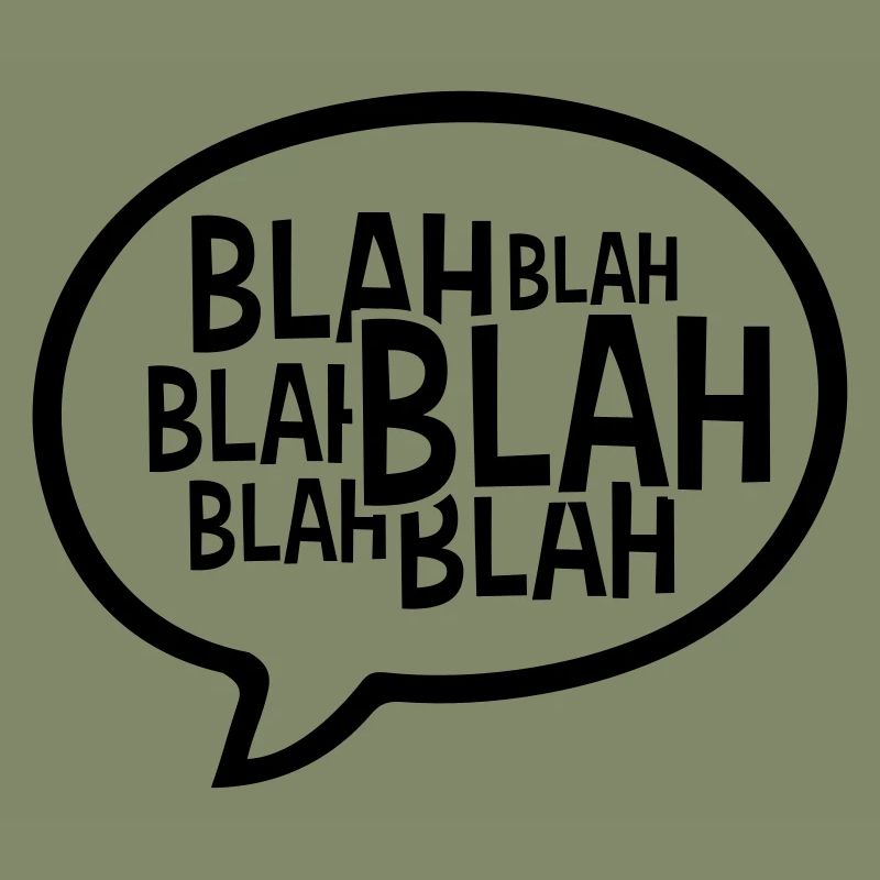 Comic speech bubble blah